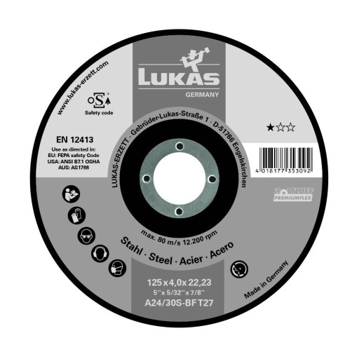 KONVEXNÝ BRÚSNY KOTÚČ T27 125x6,0x22mm LUKAS
