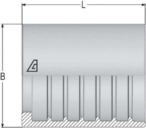 Objímka Ø22x26,5mm DN10 pozinkovaná Alfagomma SFATP010 Al