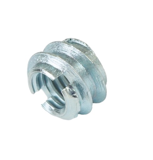 Nábytková vložka 10x M6 x 7 mm skrutkovaná do dreva, oceľová nábytková vložka so zárezom