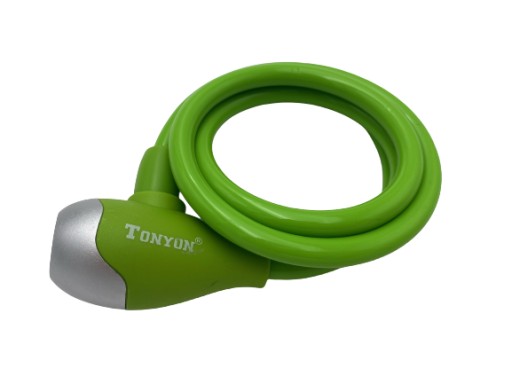 ZAMKNUTIE BICYKLA ZÁMKA KOLESA TONYON BEZPEČNOSTNÝ KÁBEL 1200 MM HRÚBKA 10