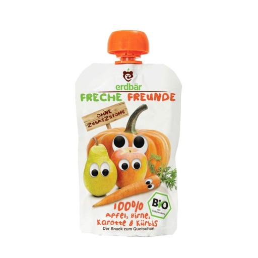 FrecheFreunde BIO Mousse Jablká Hrušky Mrkva Tekvica