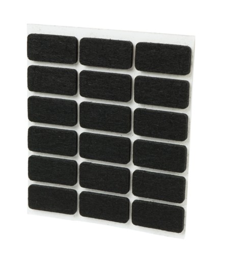 Plstené podložky 15 x 30 mm pre čierny plstený nábytok