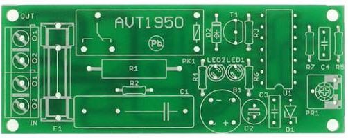 230VC oneskorený spínač, AVT1950 PCB