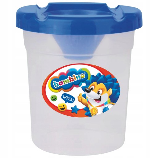 STRIEBORNÝ HRNČEK NA VODU NA MAĽOVANIE BAMBINO FARBU