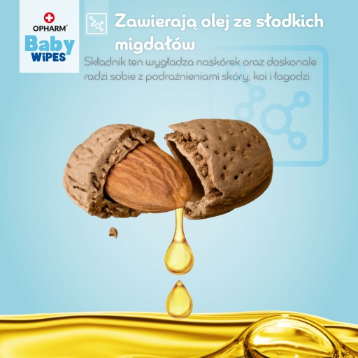 Sweet Almond vlhčené obrúsky 64 ks