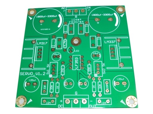 LM317/LM337 DPS NAPÁJACIEHO ZDROJA S DC SERVO LF353