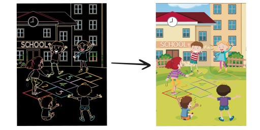 Škrabacia hra MAGIC SCRATCH, omaľovánky na výber