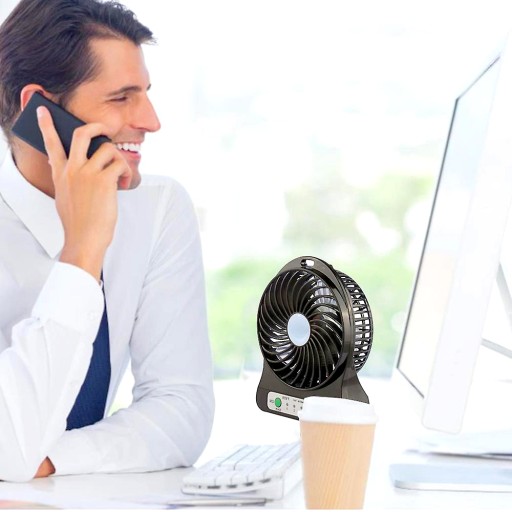 MINI VENTILÁTOR STOLNÝ VENTILÁTOR USB BATÉRIA 74