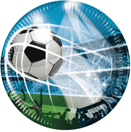 Papierové taniere FUTBAL Narodeninové 20cm 8 ks