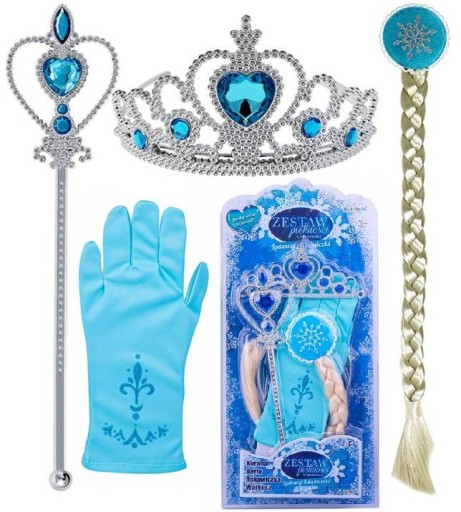 Elsa's Beauty Set Frozen Sceptre Tiara Braid Rukavice Diadém