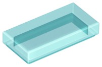 LEGO TILE 3069b 1x2 trans svetlomodrá (4g)16 ks.