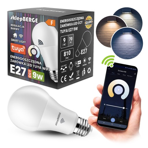 SMART E27 9W WW-NW-CW Wi-Fi LED žiarovka TUYA CCT