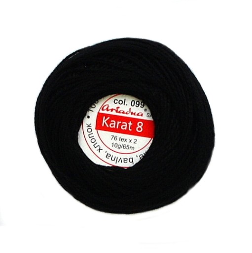 Cordonek Karat 8 čierny 0099 ARIADNA 10g 65m