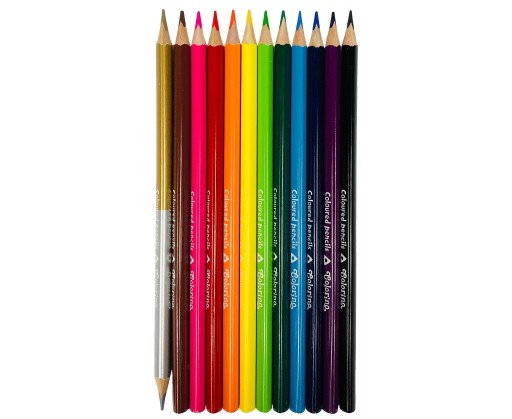 COLORINO farbičky TRIANGULAR SCHOOL, MÄKKÉ, 12 FARIEB Orezávatko