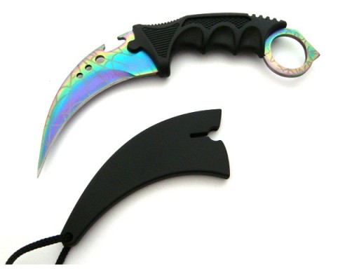 Nôž na krk KARAMBIT BSH CS:GO Kari N-066H Skutočný nôž s krytom