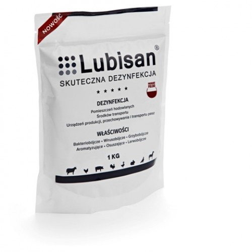 Lubisan 1kg na suchú dezinfekciu priestorov, holubov, králikov, hydiny