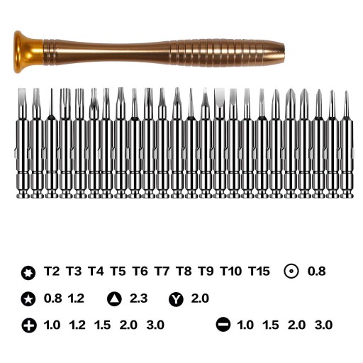 SADA PRESNÝCH GSM SKRUTKOVAČOV TORX 25v1