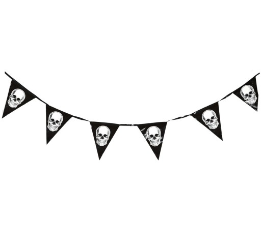 Halloween girlanda banner lebka visiace vlajky