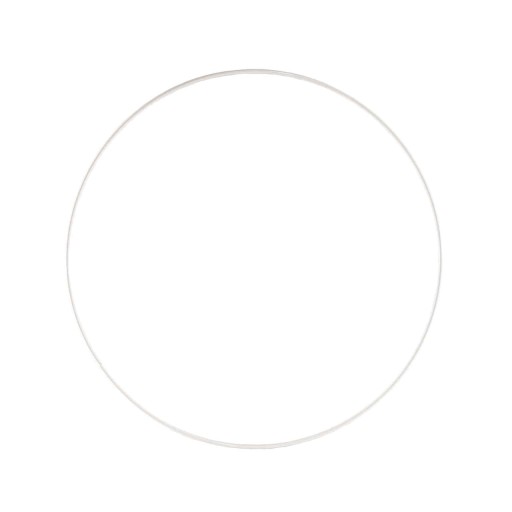 BIELA kovová obruč 35 cm - prsteň lapač snov, biely rám