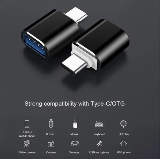 5-balenie adaptéra USB C na USB Thunderbolt 3 na USB 3.0 OTG, čierny