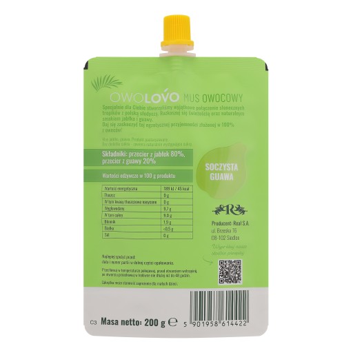 OWOLOVO Guava Jablková pena z guavy 200 g