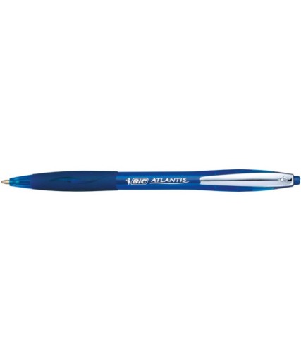 BIC ATLANTIS AUTOMATICKÉ guľôčkové pero, MODRÉ, 1 ks.