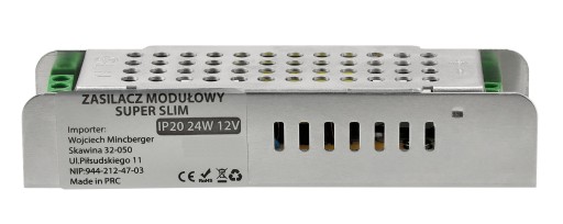 LED napájací zdroj 12V 24W pre LED pásik Modulárny super tenký IP20 transformátor