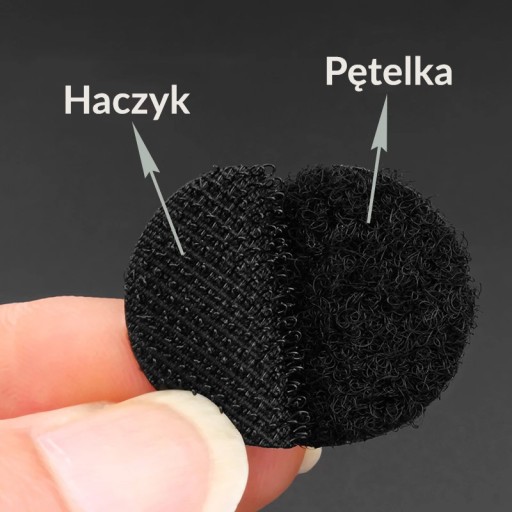 Samolepiaci suchý zips, okrúhly, 250 kusov, 125 párov