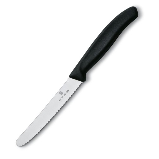 Victorinox 6.7833 nôž na zeleninu, zúbkovaný, čierny