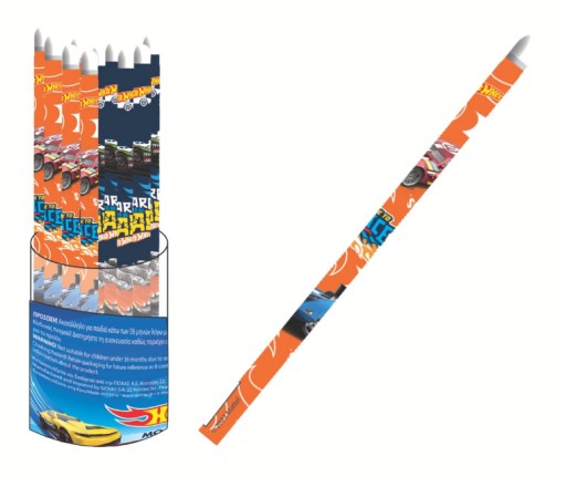 HOT WHEELS grafitová ceruzka HB s gumou, 1 ks.