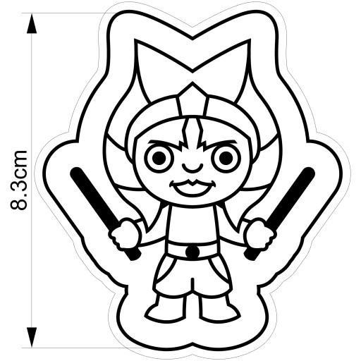 Forma na vykrajovanie Star Wars Ahsoka Tano 8cm