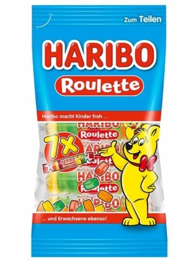 Haribo žuvacie cukríky ovocné želé rolky 175g