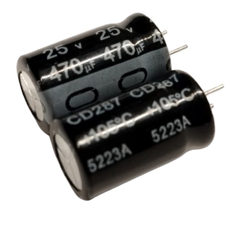 Kondenzátor 470uF 25V 10x20mm 105'C
