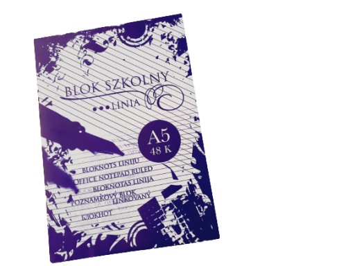 ŠKOLSKÝ BLOK LINE ZÁPISNÍK A5 s TUČNÝMI riadkami 48 zošit školský zošit