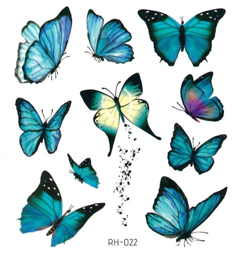 Odnímateľné tetovanie pre deti BUTTERFLIES RH022