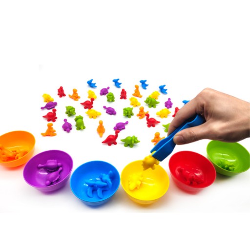 XXL SADA PRE UČENIE POČÍTANIA FAREB GRIPING SORTER HRA MONTESSORI LOGIC