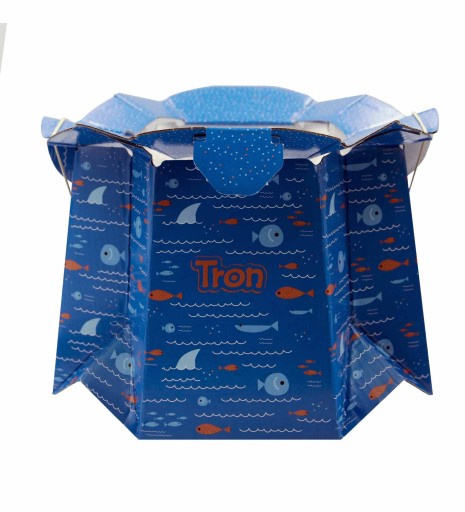 Tron - ekologický, skladací jednorazový nočník pre deti, RYBY