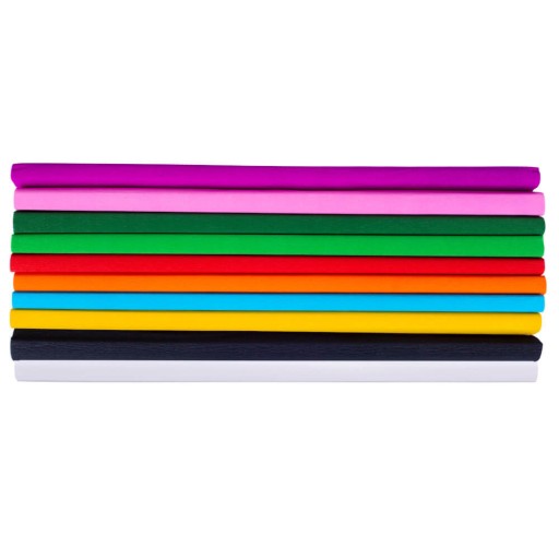 Krimpovaný krepový papier 20g/m2 sada 10 farieb 50x200cm ASTRA