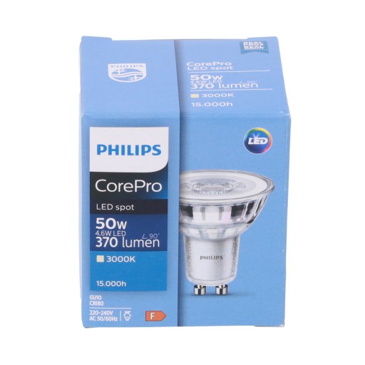 LED ŽIAROVKA 4,6W (50W) 370lm GU10 3000K WW PHILIPS