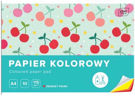 FAREBNÝ PAPIER, A4, 10 listov, 115G, INTERPRINT