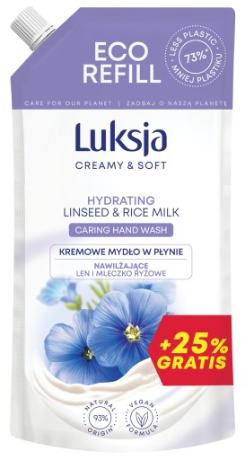 LUKSJA TEKUTÉ KRÉMOVÉ MYDLO 400 ml PLEŤ ZVLHČUJE