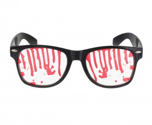 HALLOWEEN kostýmový doplnok Okuliare s krvou
