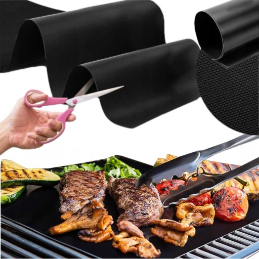 2x TEFLÓNOVÁ PODLOŽKA NA PEČENIE BBQ PLECH OPÄTOVNE POUŽITEĽNÝ GRILOVACÍ PLECH DO RÚRY