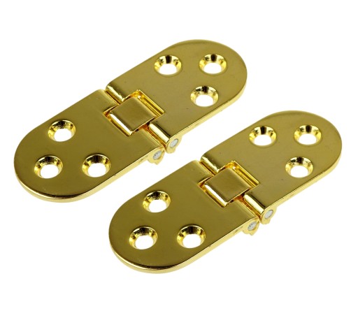 2X Strojový záves na stôl, sklopná doska, mosadz 80 x 30 mm