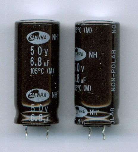 6,8 µF 50 V 6,8 µF 50 V BIPOLÁRNY (10 KS) ELEKTROLYTICKÝ KONDENZÁTOR