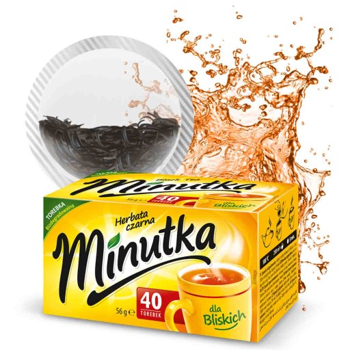 Čierny čaj Express 40T Biologicky odbúrateľný poľský čaj Minutka