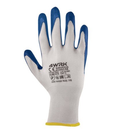 MODRO BIELE LATEXOVÉ PRACOVNÉ RUKAVICE M-8