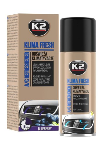 K2 KLIMA FRESH BLUEBERRY OSVIEŽOVAČ KLIMATIZÁCIE