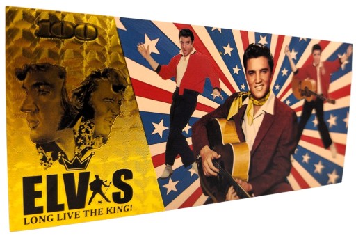 ELVIS PRESLEY Jedinečná pozlátená zberateľská bankovka