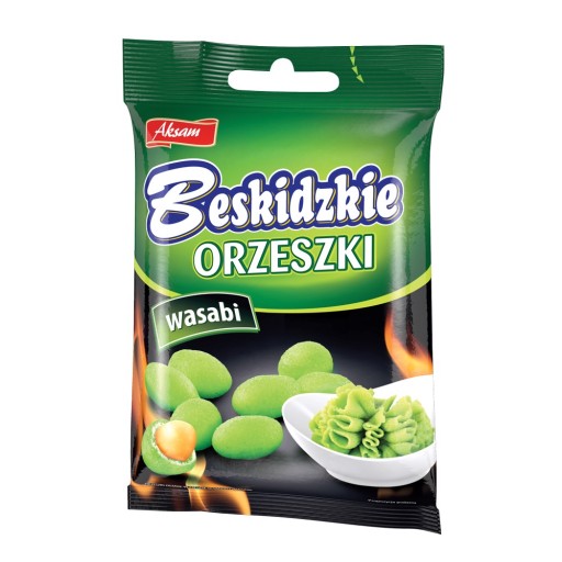 Aksam Beskidzkie Orzeszki s príchuťou wasabi 70 g